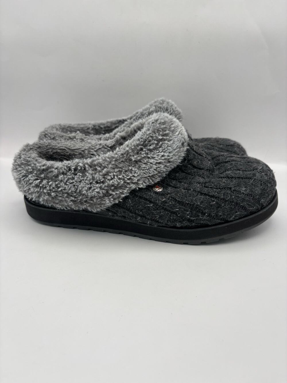 Bobs By Skechers Keepsakes Ice Angel Gray Slippers Women Size 7.5